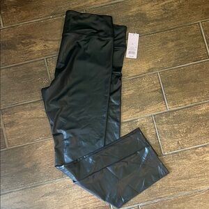 Wild Fable Black faux leather leggings